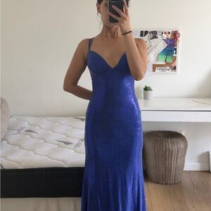 B Darlin Royal Blue Maxi Dress